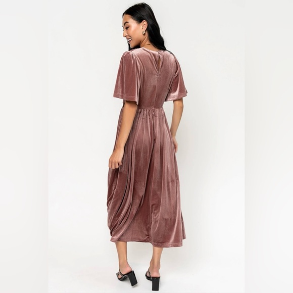 Velvet Midi Dress - Picture 3 of 4